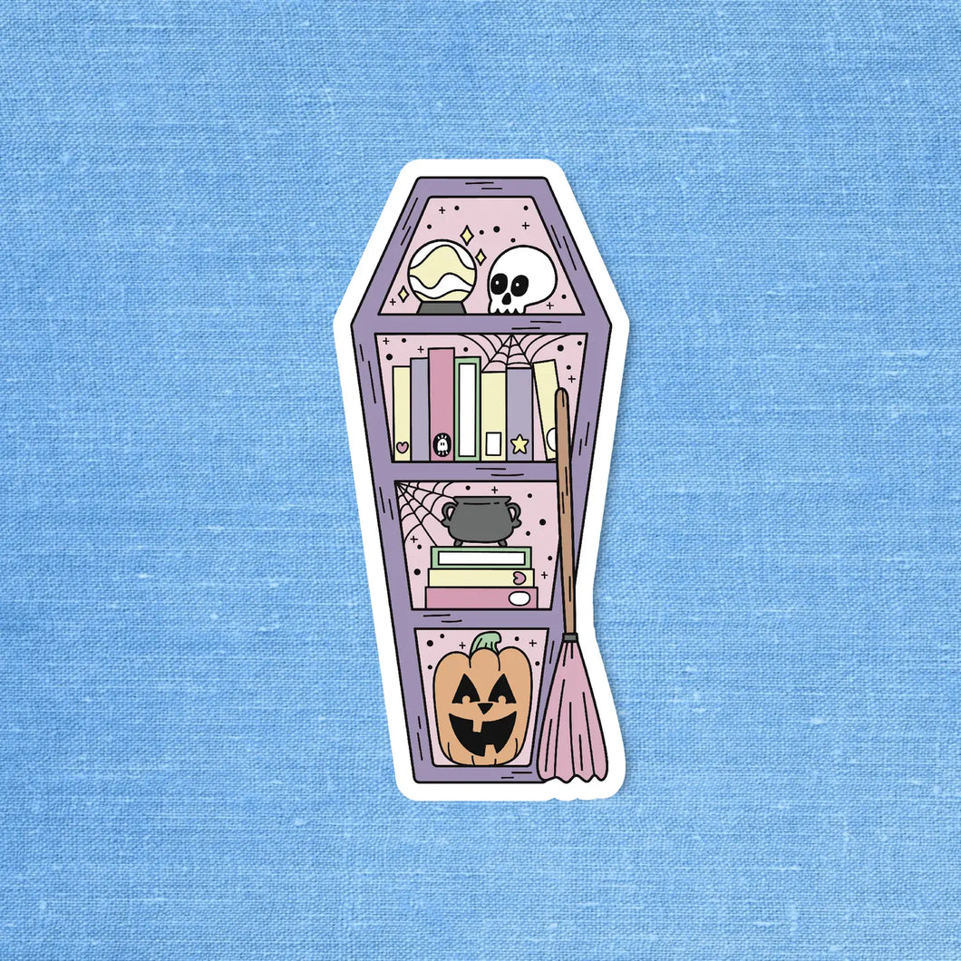 Spooky Bookshelf Sticker
