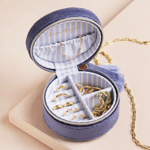 Moonrise Mini Round Velvet Jewelry Box