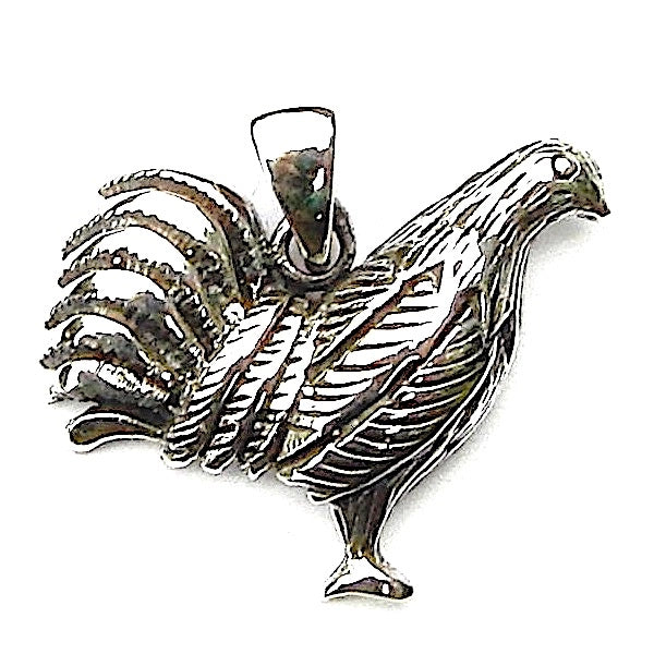 Silver Chicken Pendant