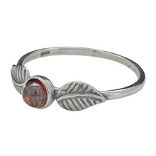 Load image into Gallery viewer, Cognac Amber Leaf Ring
