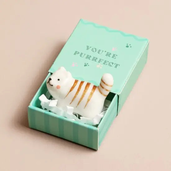 Tiny Matchbox Ceramic (Cat)
