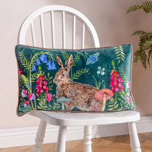 Load image into Gallery viewer, Teal Rabbit Pillow
