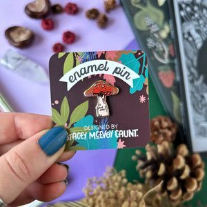 Mini Red Toadstool Enamel Pin