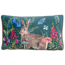 Load image into Gallery viewer, Teal Rabbit Pillow
