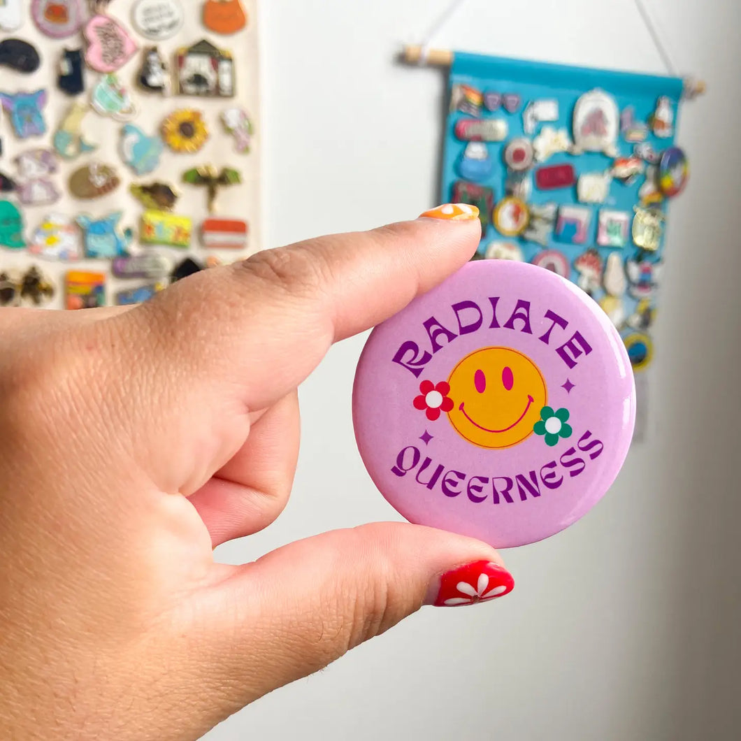 Radiate Queerness Pinback Button