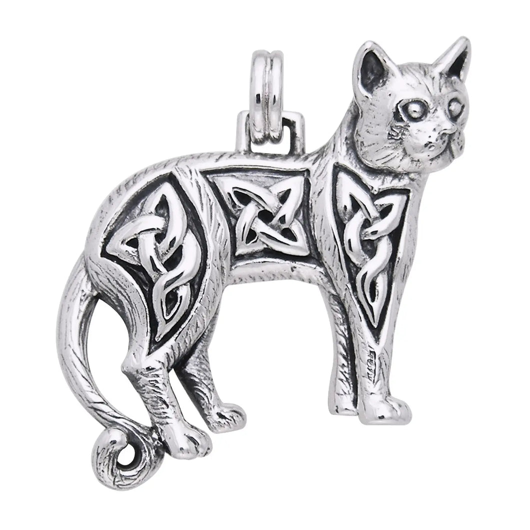 Celtic Knot Cat Familiar Pendant