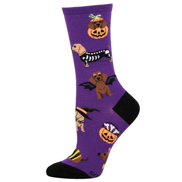 Women's Halloweiner Dogs Socks