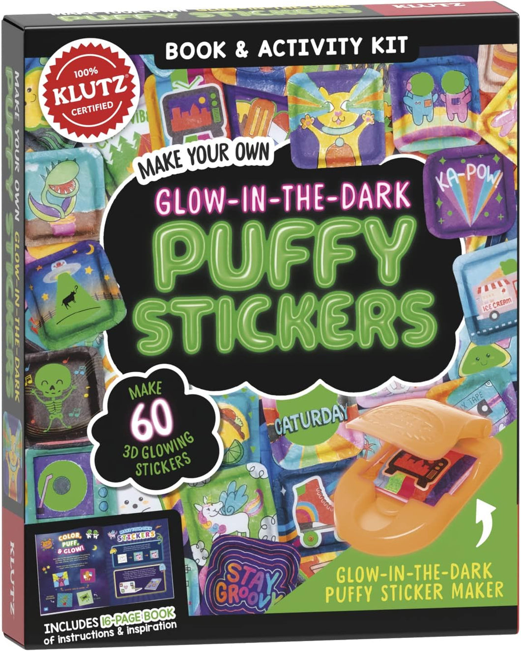 Make Your Own Glow In The Dark Puffy Stickers [Klutz Press]