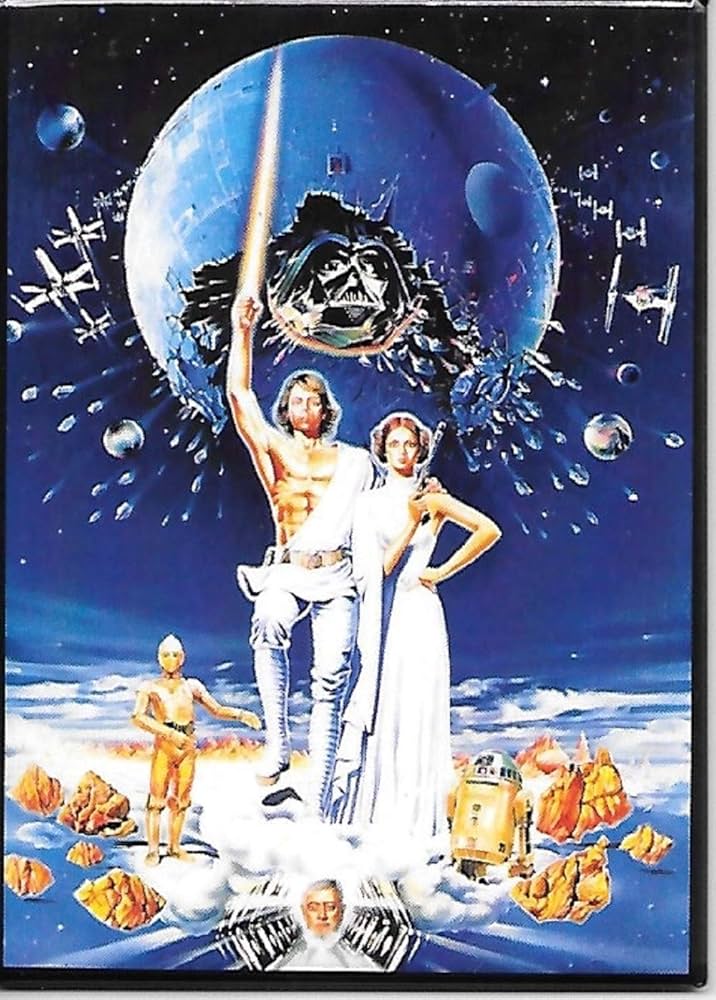 Star Wars Retro Luke & Leia Magnet