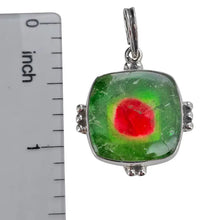 Load image into Gallery viewer, Watermelon Tourmaline Square Pendant
