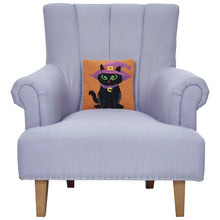 Load image into Gallery viewer, Black Cat Witch Hat Hook Pillow
