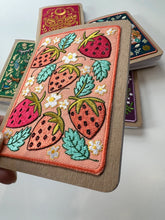 Load image into Gallery viewer, Small Strawberries Embroidered Pocket Notebook
