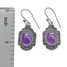 Load image into Gallery viewer, Amethyst Earrings in Frame Style Setting
