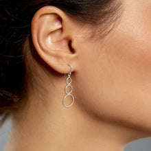 Load image into Gallery viewer, Silver Triple Circle Earrings
