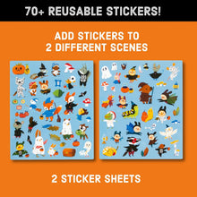 Load image into Gallery viewer, Pumpkin Village Sticker Play Reusable Activity Set
