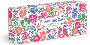 Blooming Cats Rubber Stamp Set [Galison]