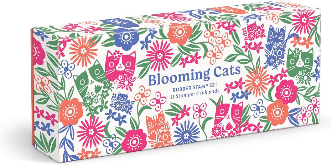 Blooming Cats Rubber Stamp Set [Galison]