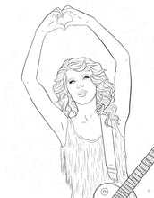 Load image into Gallery viewer, SUPER FAN-tastic Taylor Swift Coloring &amp; Activity Book: 30+ Coloring Pages, Photo Gallery, Word Searches, Mazes, &amp; Fun Facts [Jessica Kendall]
