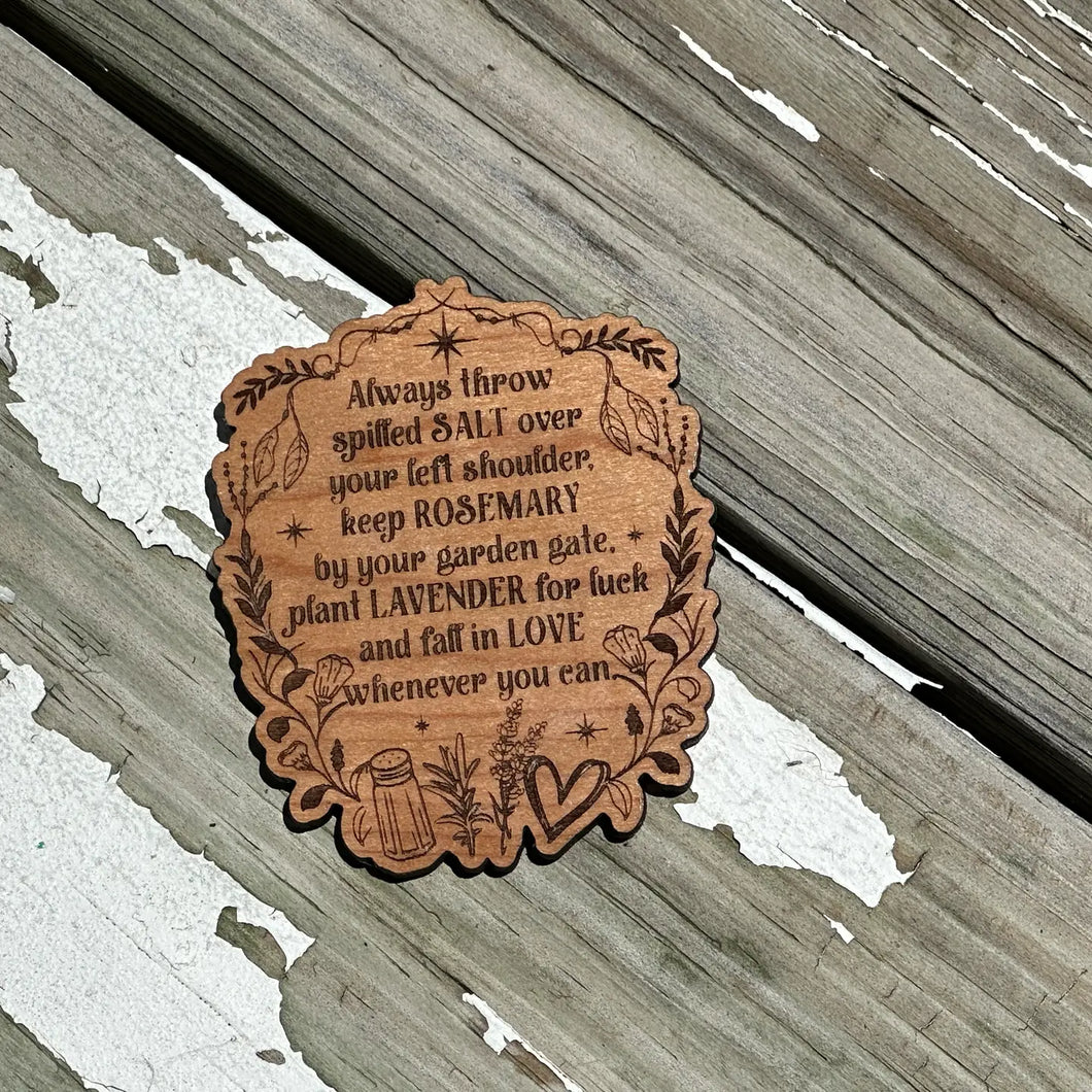 Practical Magic Inspired Wood Magnet