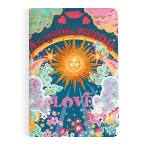 Liberty All You Need Is Love Embroidered Journal