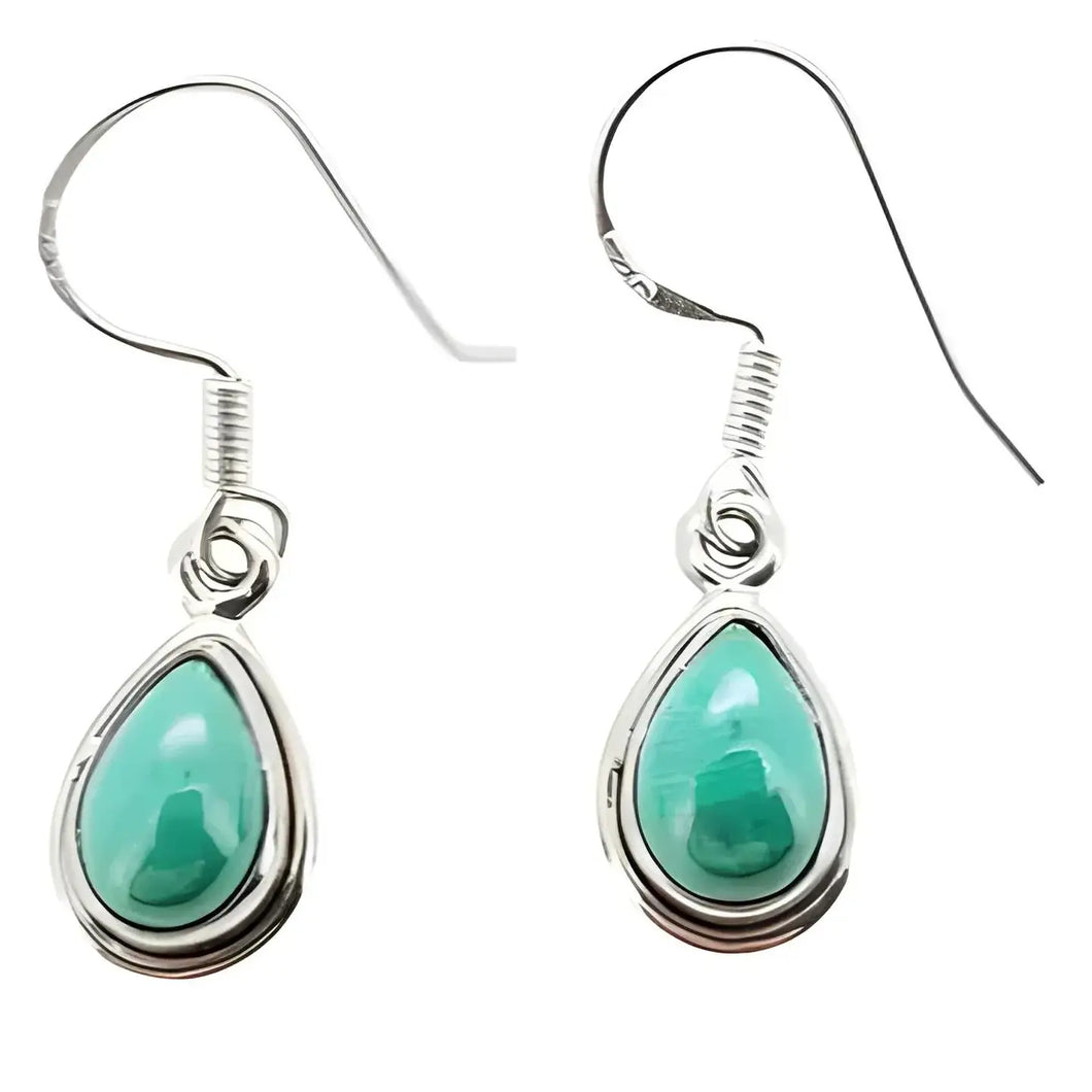 Teardrop Malachite Earrings
