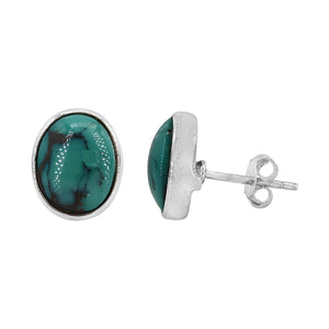 Oval Turquoise Studs