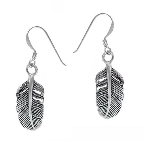 Silver Feather Earrings