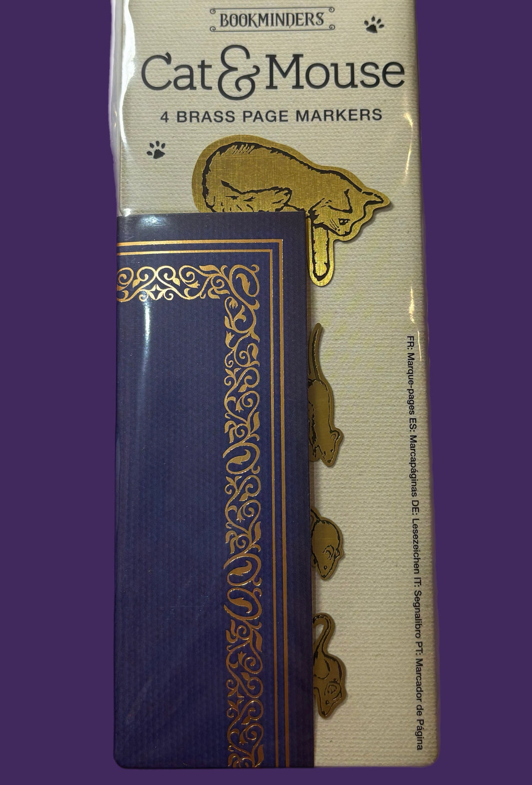 Bookminders Brass Page Marker (Cat & Mouse)