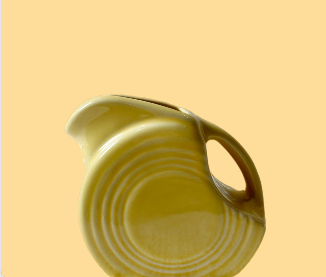 Vintage Fiestaware Mini Disc Pitcher (Yellow)