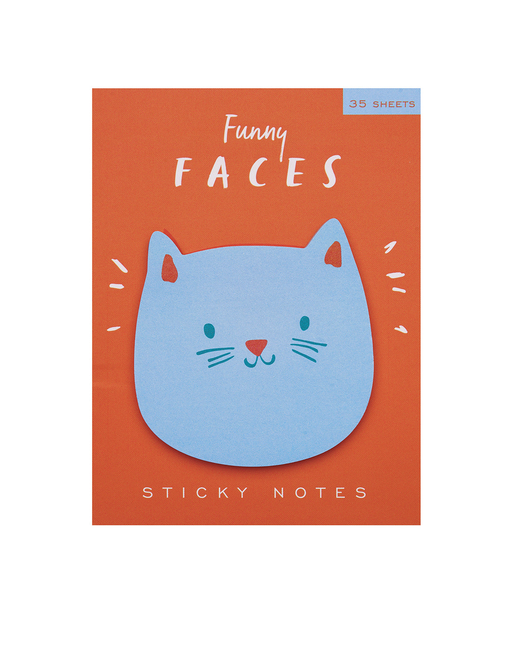 Funny Faces Cat Die Cut Sticky Notes