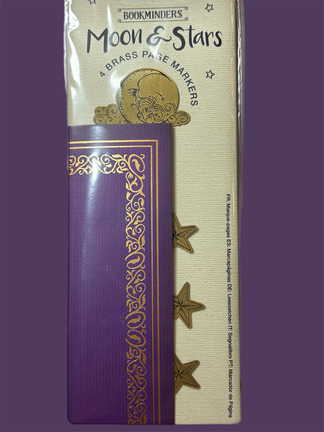 Bookminders Brass Page Marker (Moon & Stars)
