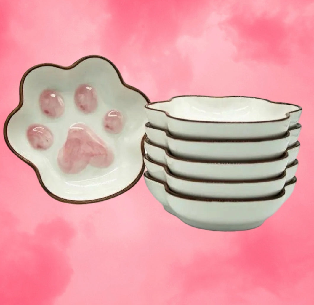 Ceramic Paw Shaped Trinket Dish