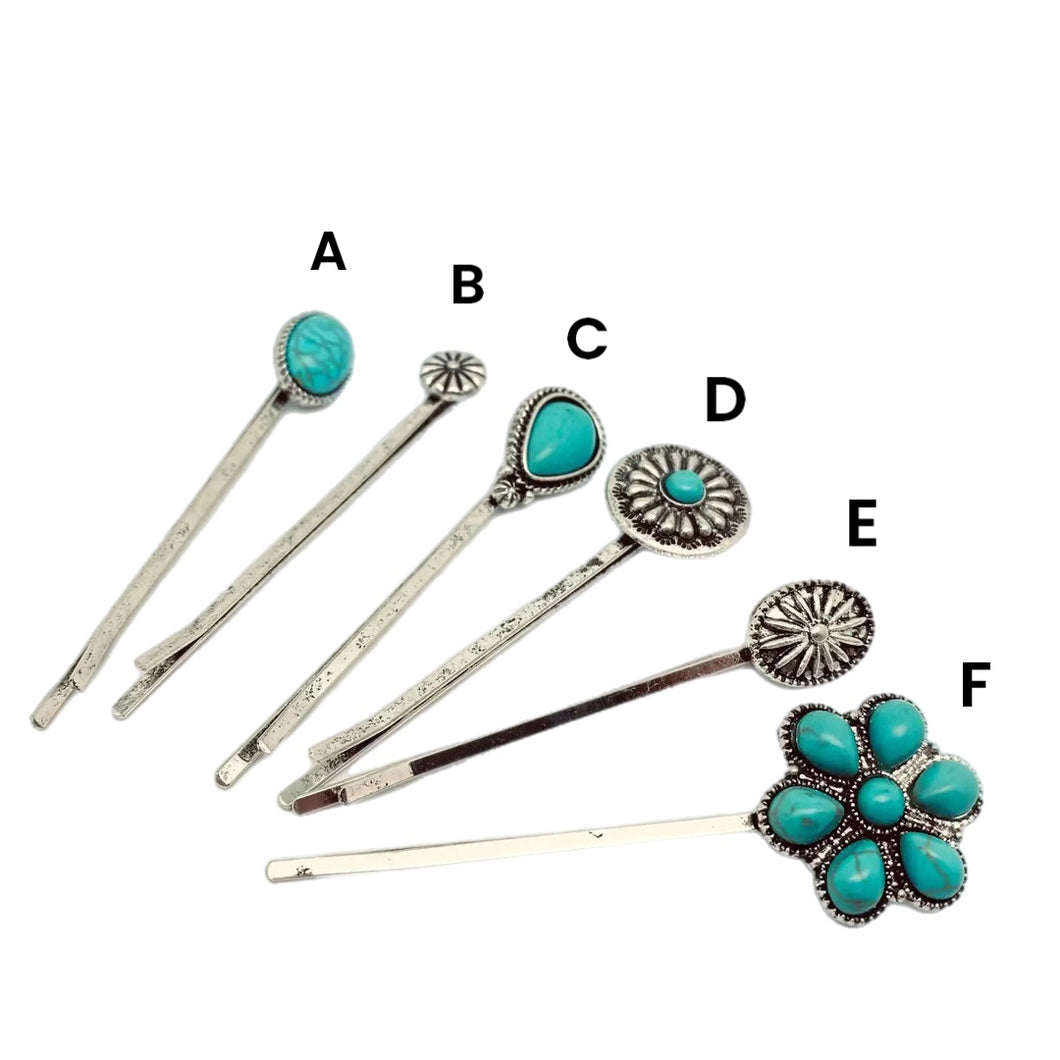 Faux Turquoise Hair Pin