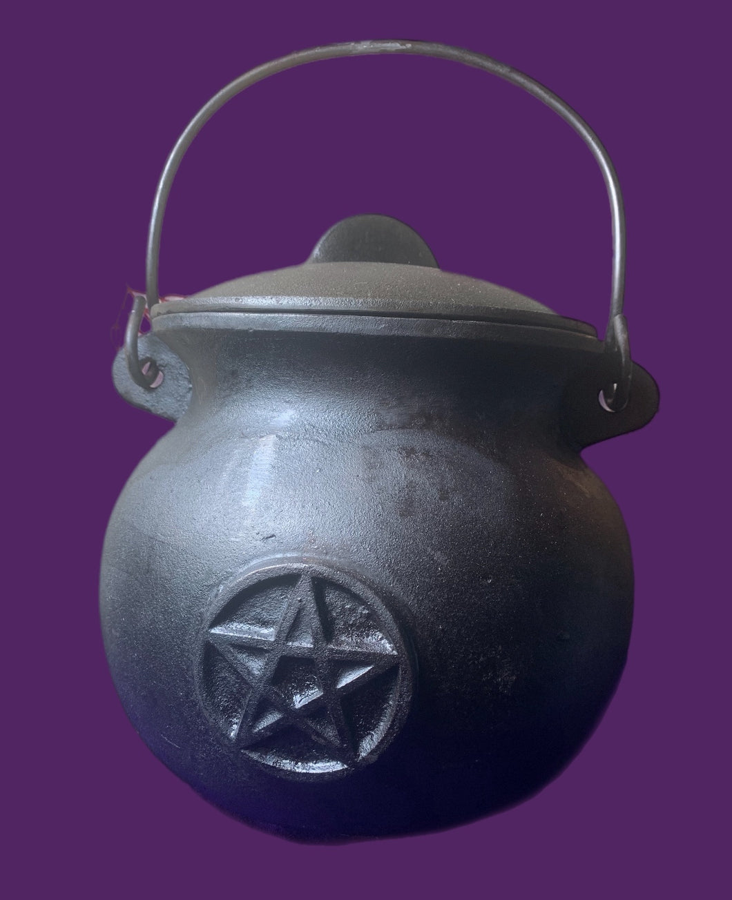 Extra Large Food Grade Cast Iron Cauldron [Pentacle]