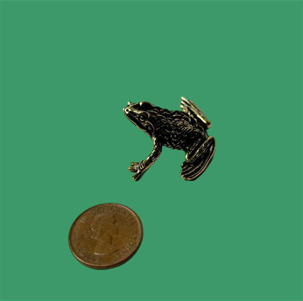 Tiny Brass Frog Familiar