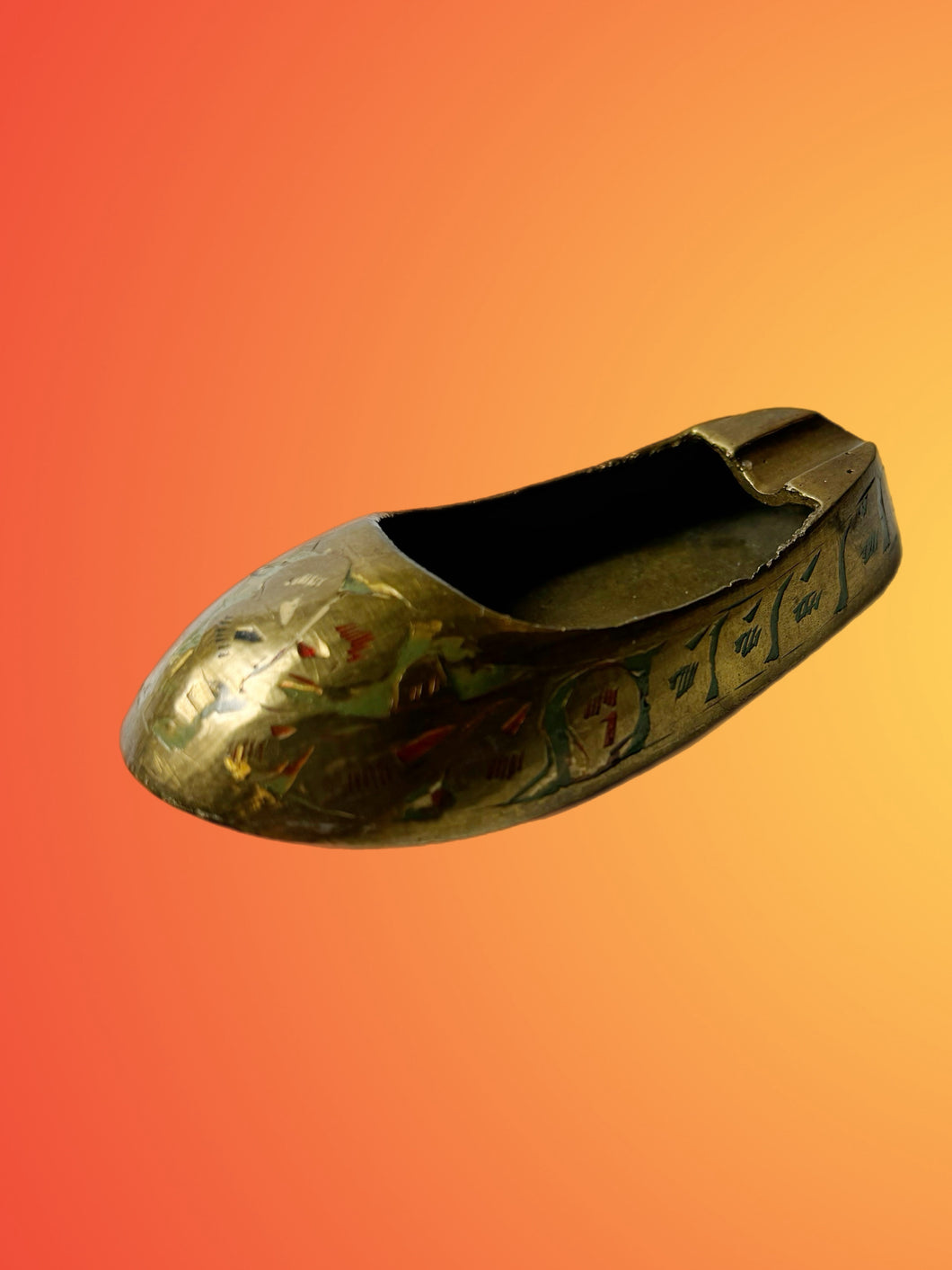 Vintage Brass Mini Shoe Ashtray