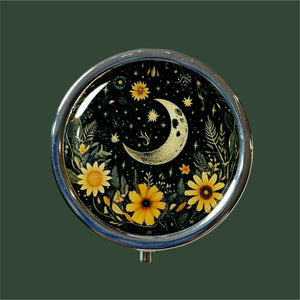 Moon & Flowers Pill Box