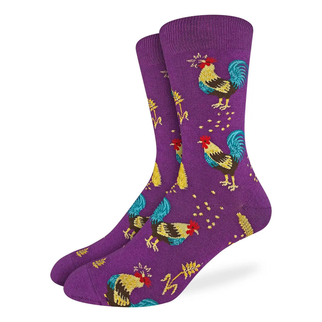 Men's Purple Roosters Socks