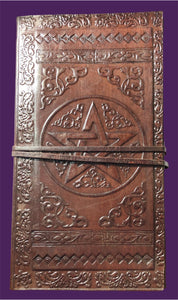 Handmade Leather-Bound Pentacle Journal