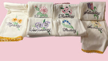 Load image into Gallery viewer, Vintage Days Of The Week Embroidered Dish/Tea Towels (Set of 7)
