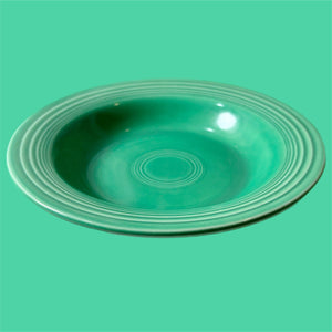 Vintage Fiestaware Rimmed Soup Bowl (Green)