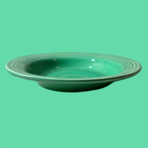 Vintage Fiestaware Rimmed Soup Bowl (Green)