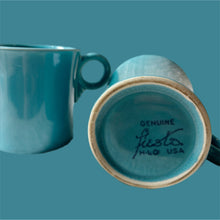 Load image into Gallery viewer, Vintage 1940s Turquoise Fiestaware Mugs (Pair) AS IS
