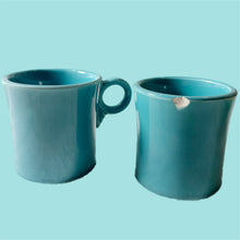 Load image into Gallery viewer, Vintage 1940s Turquoise Fiestaware Mugs (Pair) AS IS
