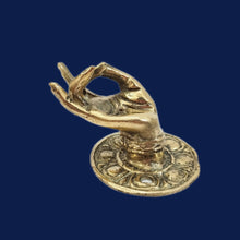 Load image into Gallery viewer, Small Brass Mudra Incense Holder
