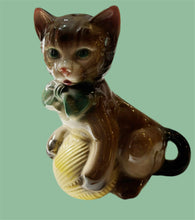 Load image into Gallery viewer, Vintage Ceramic Cat Planter
