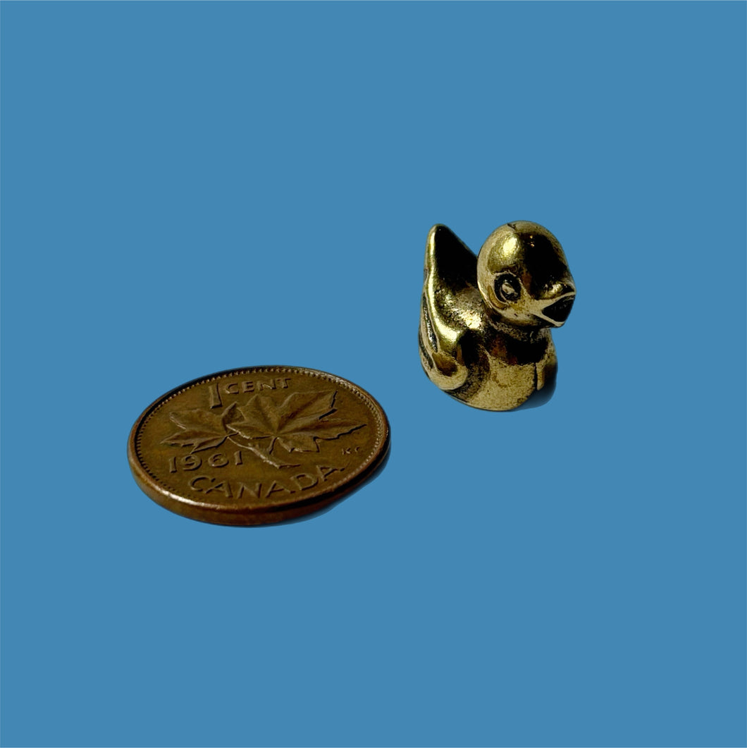 Teeny Tiny Brass Duck Familiar