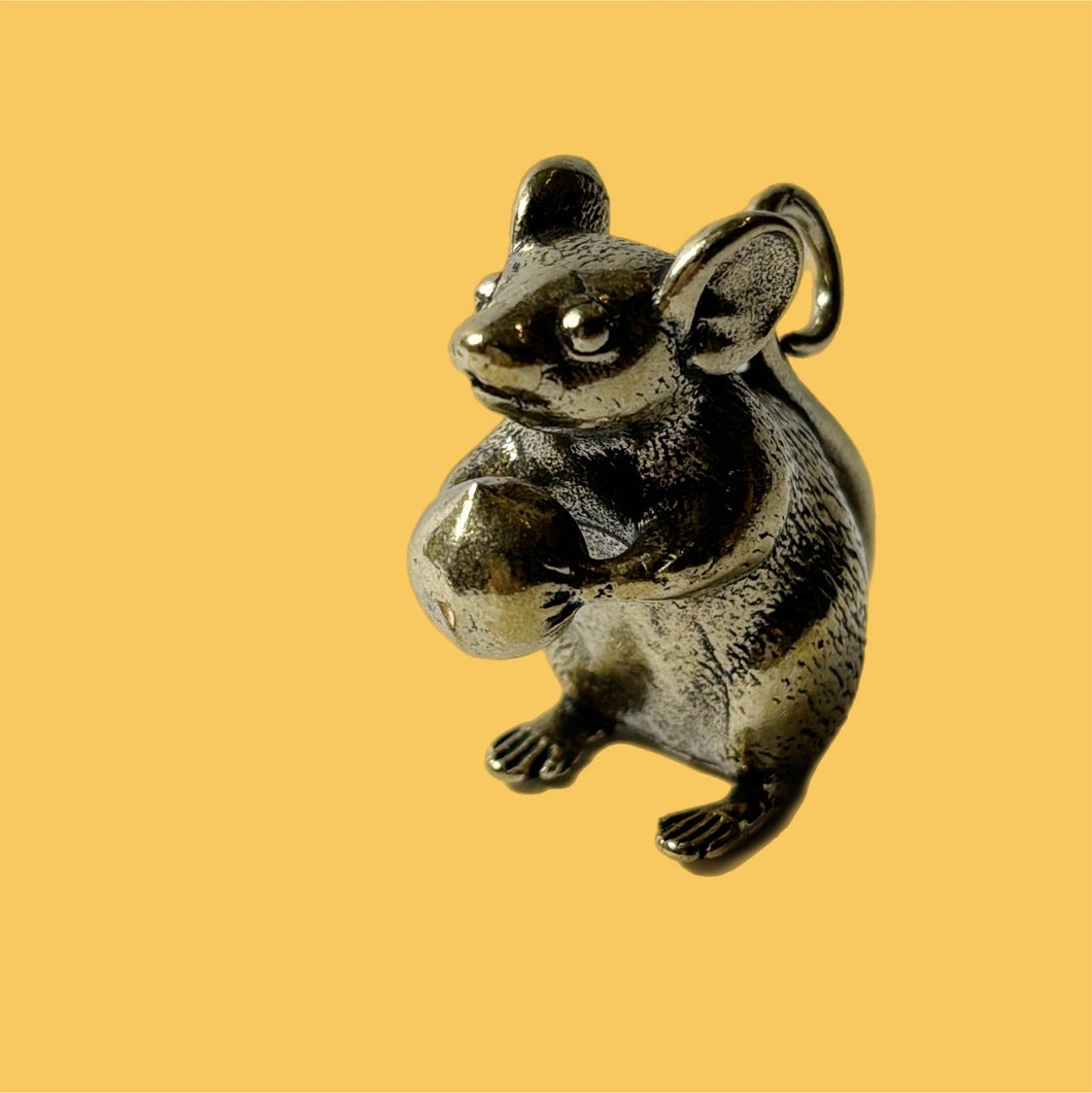 Small Brass Mouse Familiar