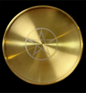 Etched Metal Candle Plate (Pentacle)