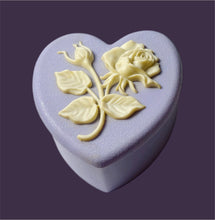 Load image into Gallery viewer, Vintage Heart Shaped Plastic Trinket Box
